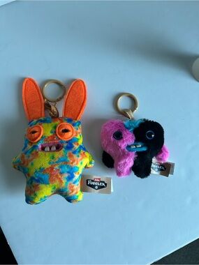 Fuggler  Keyrings Series Plush - Annoyed Rabbit and the fuggler baby heart